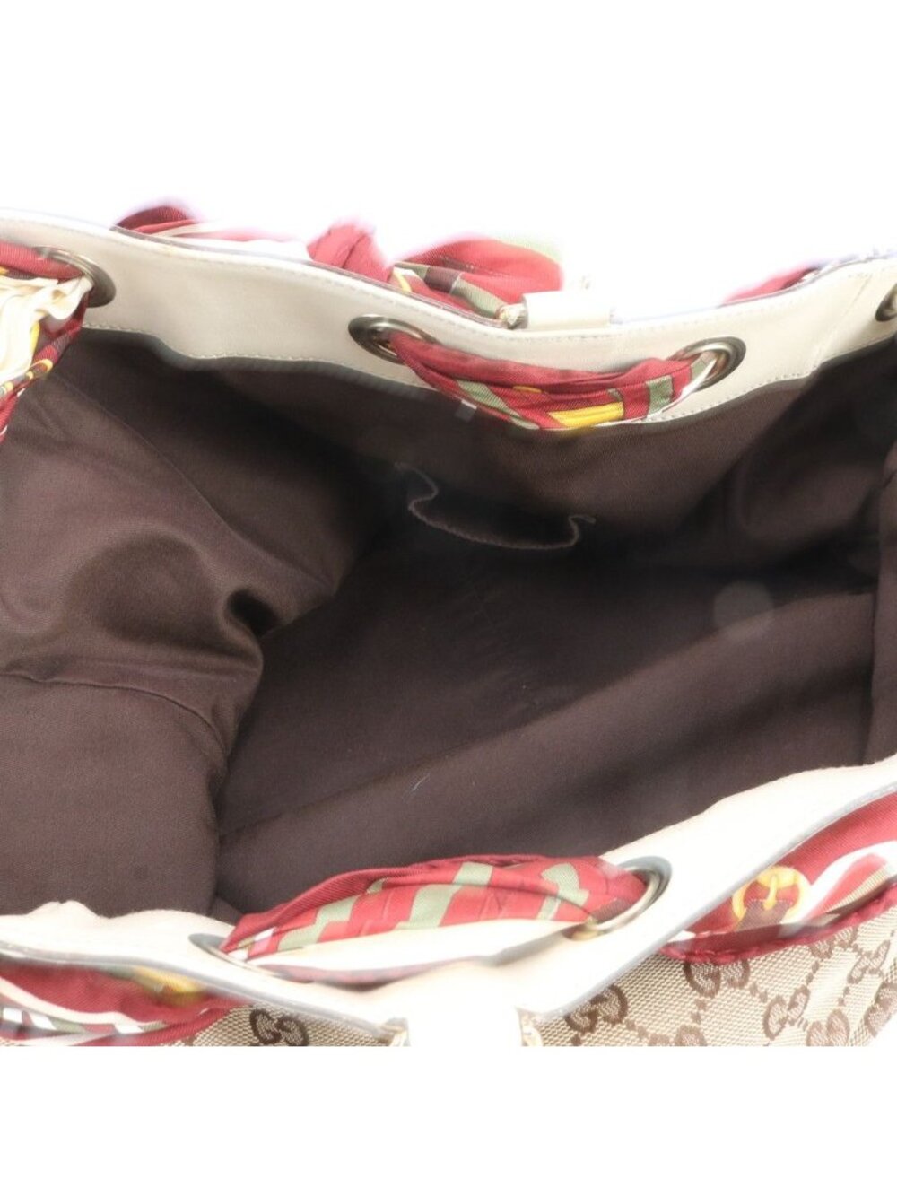 ★SOLD★ Gucci GG Canvas Posita No Leather Tote Shoulder Scarf - Picture 7 of 10